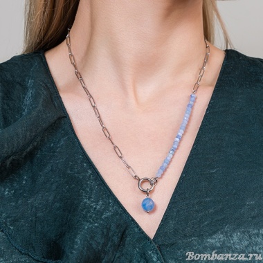 Колье Fiore Luna, AGAT BLUE